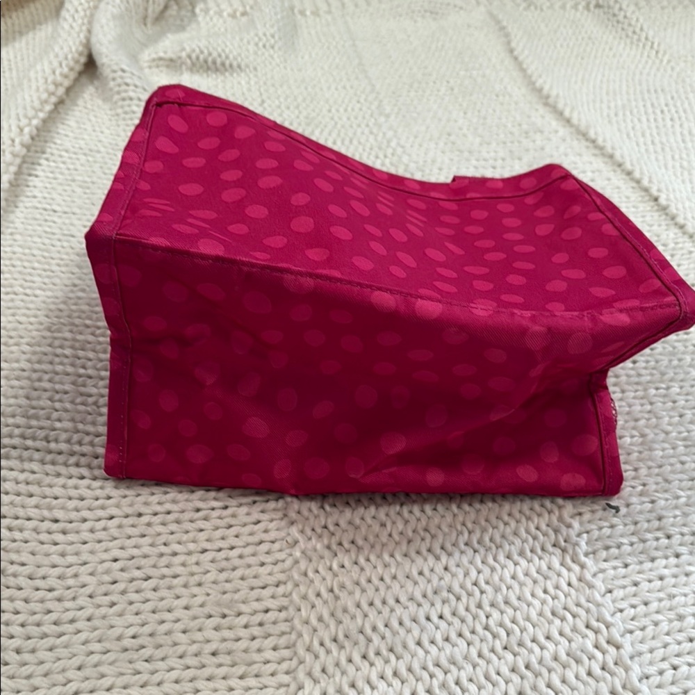 Thirty-One Fuchsia Polka Dot Tote - Picture 4 of 4